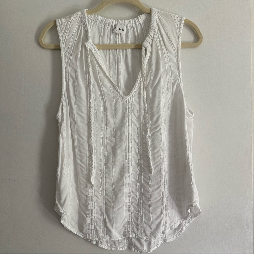 Bella Dahl White Sleeveless Tank Top